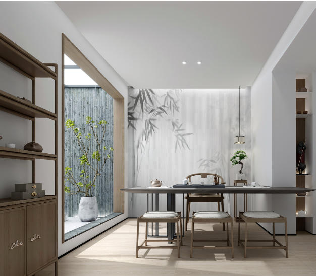 尊龙凯时人生就是搏质感砖茶楼装修效果图